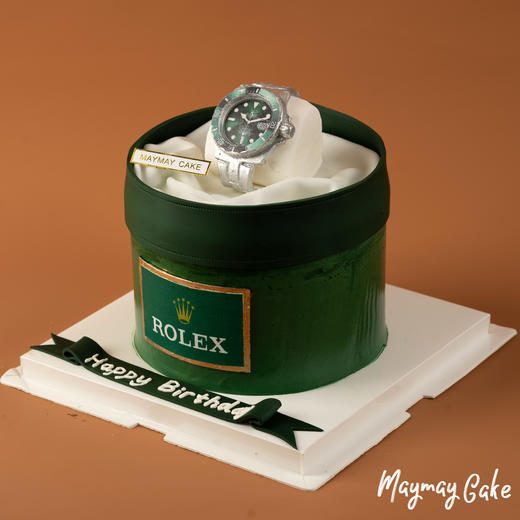 【提前两天预定】Rolex劳力士绿水鬼·腕带翻糖蛋糕【3750】 商品图0