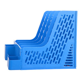 齐心多功能资料架B2034蓝色四格 商品图2