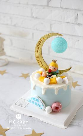 月亮灯小王子（抱玫瑰）