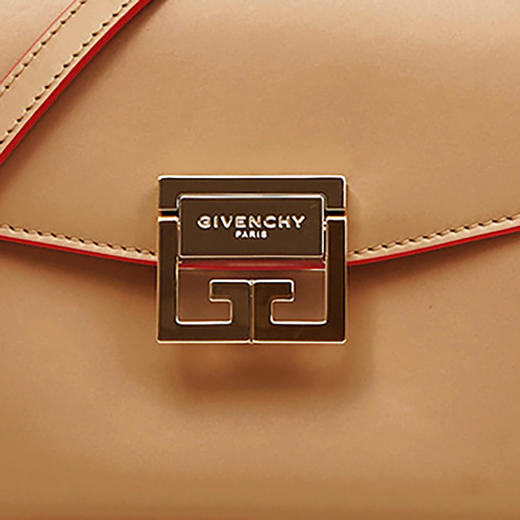 GIVENCHY 纪梵希 女士杏色牛皮小号链条单肩斜挎包 BB501CB0TG 商品图3
