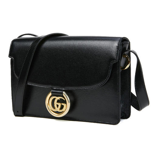 GUCCI 古驰 Gucci女包 新品 女士双G搭扣翻盖小号单肩斜跨包 589474 1DB0G 商品图1