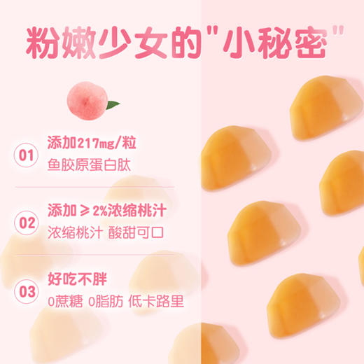 KJ 天维美胶原蛋白软糖（水蜜桃味） 1粒/袋*60粒/盒 商品图4