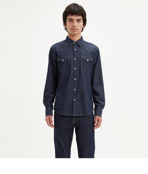 Levi's李维斯男士时尚翻领牛仔长袖衬衫潮857440000 商品图0