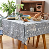 黑色佩斯利曼海蒂棉质帆布长方形桌布 商品缩略图2