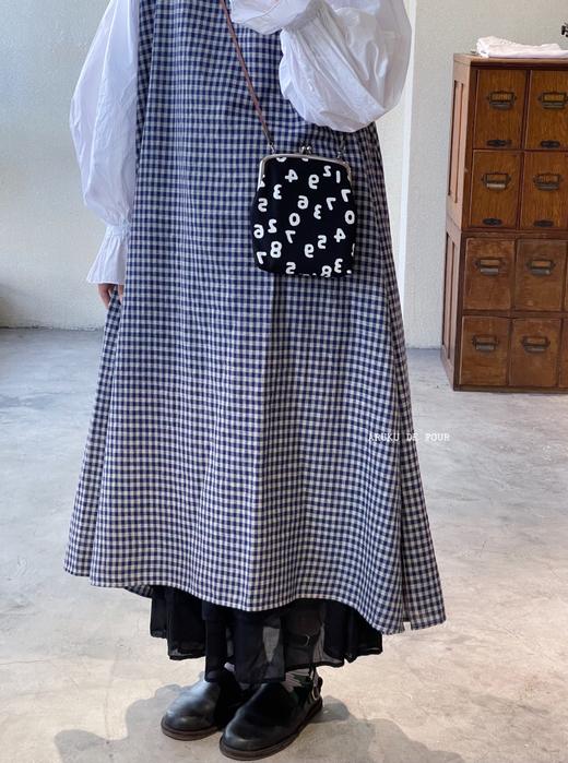 ichi 蓝白小格/蓝白格/黑白小格/黑白格 连衣裙 商品图11