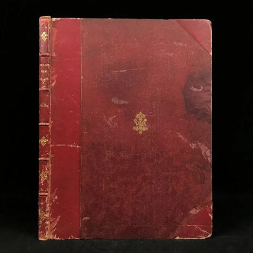 8开本 约20世纪初 水彩风景画集 16页彩色插图 真皮精装 商品图0