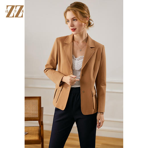 佐尔美2021秋季新款 经典百搭西装领短外套E13SY07 商品图1
