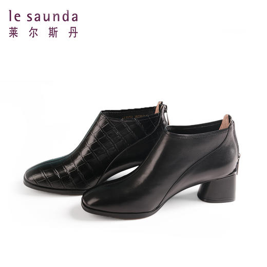莱尔斯丹百搭复古粗跟女鞋2T53702 商品图0