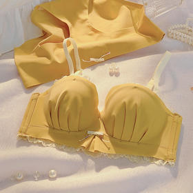 内衣小胸聚拢无钢圈薄款夏季少女日系胸衣显胸大文胸罩内裤一套装