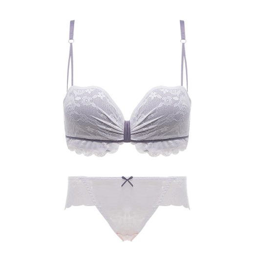 内衣女小胸显大聚拢无钢圈性感蕾丝跨境少女日系上托文胸罩套装厚 商品图4