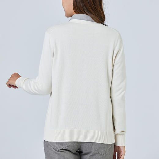 素道敦煌有机彩棉 秋冬纯棉女士针织衫 保暖开衫女 2021新品 商品图4