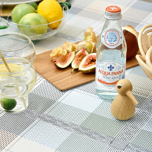 经典苏格兰灰蓝格纹桌布棉质帆布长方形桌布 商品图3