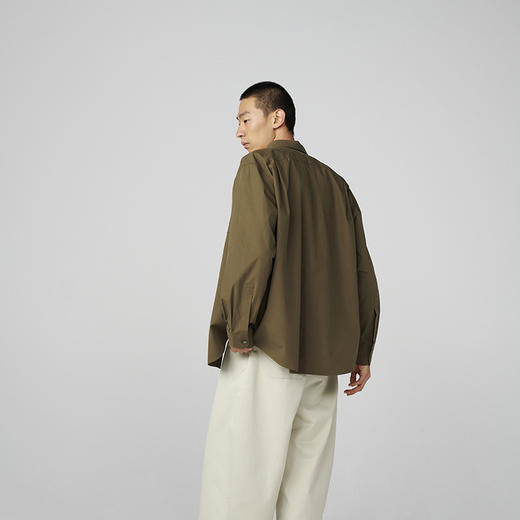 英国 STUDIO NICHOLSON SANTO SN 英伦风高支棉大口袋宽松衬衫 商品图3