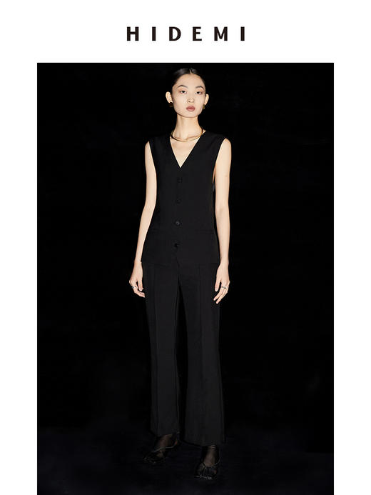 HIDEMI简约设计感微喇九分裤 商品图4