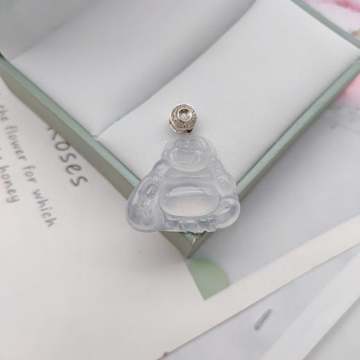 18K镶嵌翡翠佛吊坠 商品图2