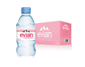 H| 法国原装进口 evian依云矿泉水 330ml*24瓶 整箱装