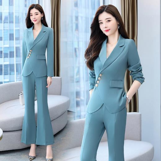 简约大方，气质优雅收腰显瘦性感甜美百搭修身两件套HR-HMQY8588 商品图3