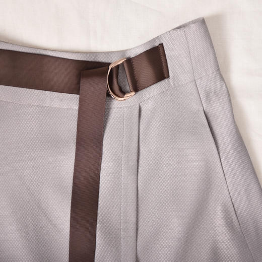 圣三利女装春秋季纯色气质优雅半身裙SL121B08 商品图3