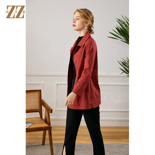 佐尔美2021秋季新款气质短款百搭风衣E13FD01 商品图1
