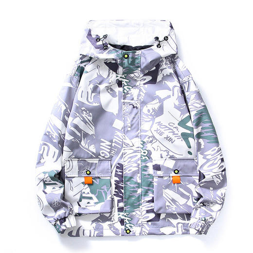 【外套】青少年连帽潮流宽松国潮靓仔印花男士大码 商品图2