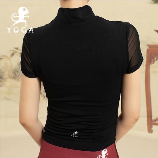 【七十二小时发货】壁虎瑜伽【2108SY074】复古旗袍短袖T恤（无胸垫） 商品图7