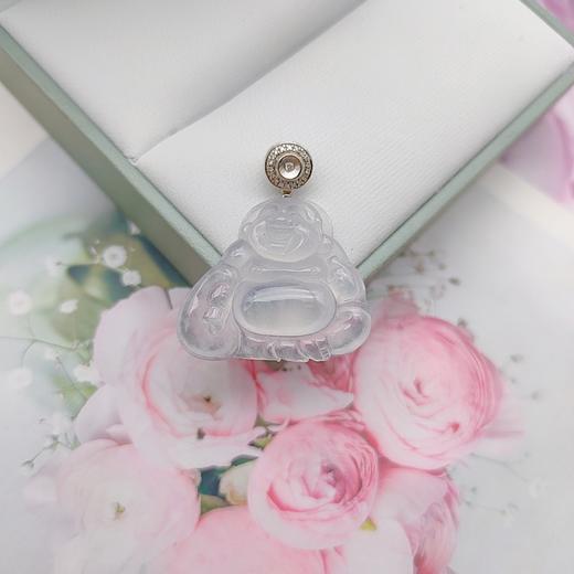 18K镶嵌翡翠佛吊坠 商品图1