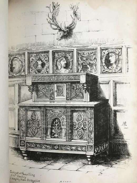 1862年 绘画协会作品集 约百幅插图 真皮精装大16开 商品图12