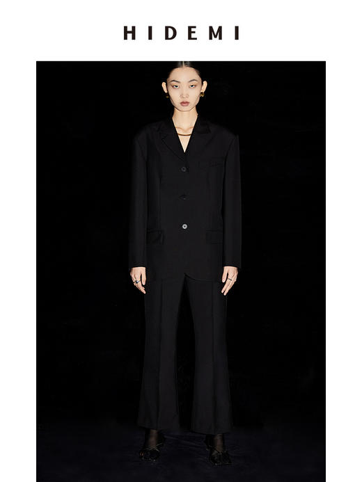 HIDEMI简约设计感微喇九分裤 商品图5