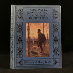 1923年 大洋洲风景图集 59幅插图（含32幅彩色） 漆布精装18开