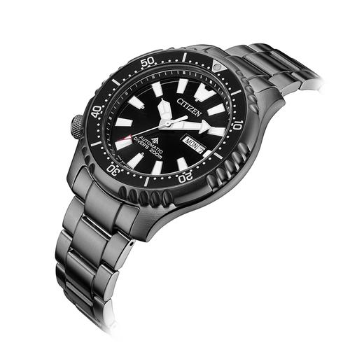 西铁城日本官方正品不锈钢覆BIP河豚二代200米潜水星期日历机械表NY0135-80EB 商品图3