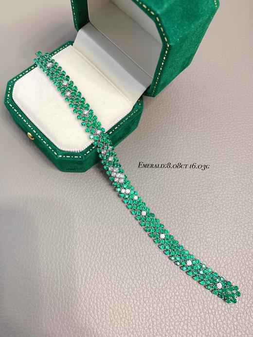 「波光潋滟」祖母绿钻石手链 商品图2