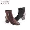 莱尔斯丹英伦风瘦瘦粗跟短靴1T68806 商品缩略图1