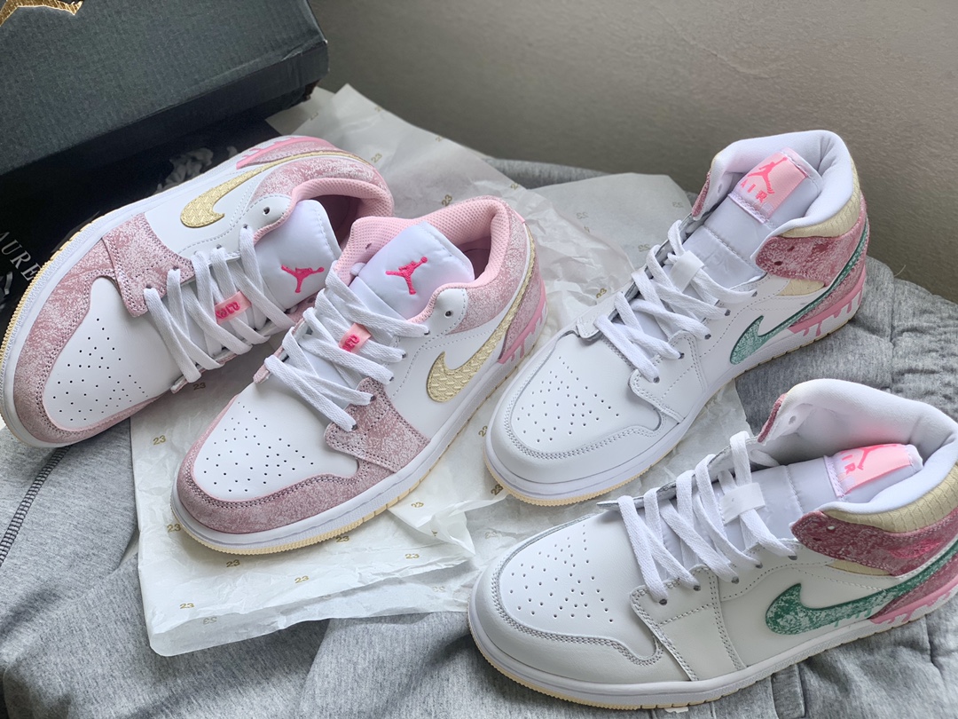 限时特价,aj1 女款冰激凌,高低帮都有 配色绝了
