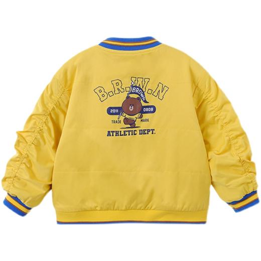 英氏-童衣类（秋）E1连针短外套, 极光蓝, 110CM 商品图4