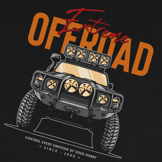 NMT-1669秋冬2021新款越野车印花图案休闲宽松毛圈卫衣 商品图3