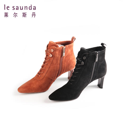 莱尔斯丹系带高跟复古马丁靴2T63601 商品图0