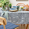 黑色佩斯利曼海蒂棉质帆布长方形桌布 商品缩略图1