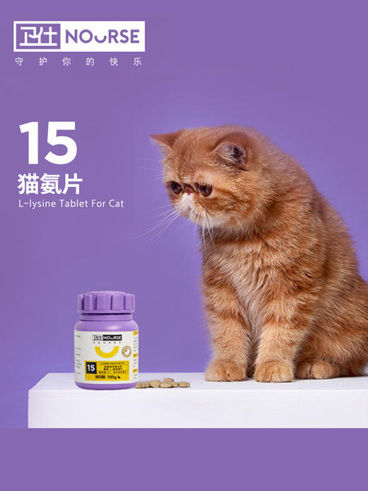 胡歌代言缓解改善猫咪鼻支猫l赖氨酸片200片卫仕