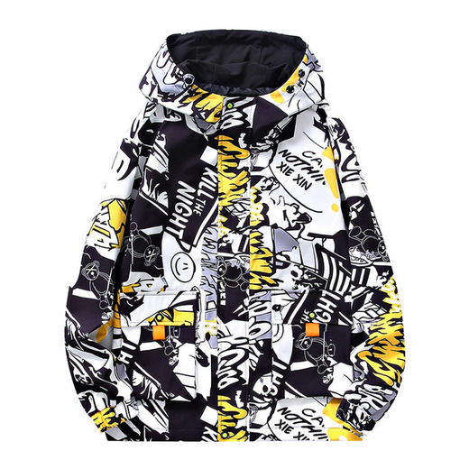 【外套】青少年连帽潮流宽松国潮靓仔印花男士大码 商品图4