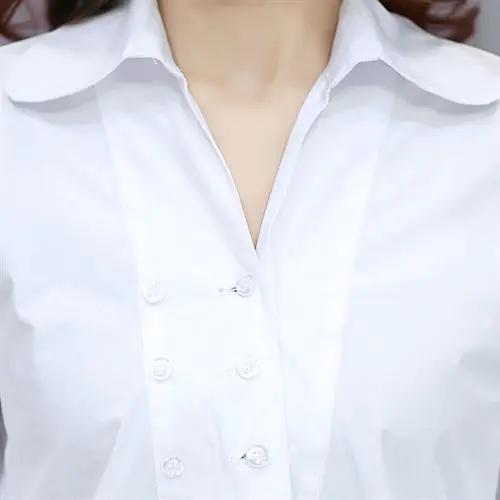 WZNH-FZC8619秋季中长款直筒POLO领纯色不规则衬衫 商品图2