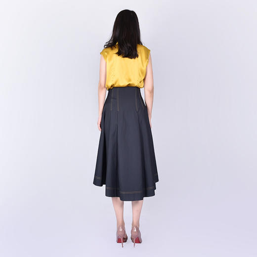 圣三利女装春秋季高腰不规则半身裙，女裙SL121B10 商品图1