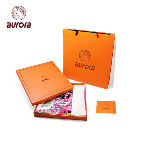 情书（桔） 真丝丝巾 商品图3