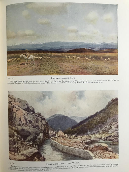 1923年 大洋洲风景图集 59幅插图（含32幅彩色） 漆布精装18开 商品图14