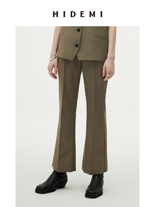 HIDEMI简约设计感微喇九分裤 商品图1