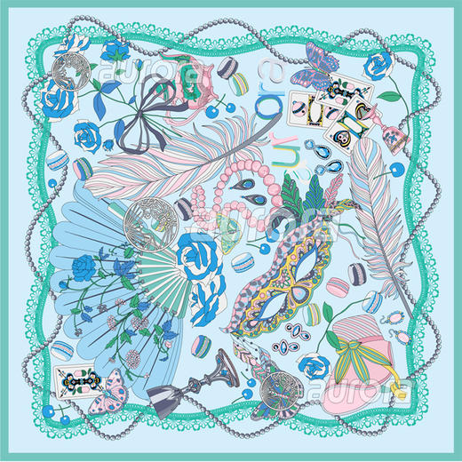 舞会 真丝丝巾 商品图0