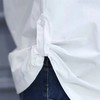 WZNH-FZC8619秋季中长款直筒POLO领纯色不规则衬衫 商品缩略图1
