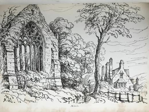 1862年 绘画协会作品集 约百幅插图 真皮精装大16开 商品图8