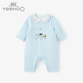 英氏男女婴儿木屋夹棉蛤衣21秋冬连体衣保暖YZJAJ31017A