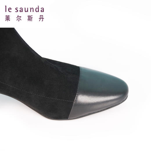 莱尔斯丹英伦风瘦瘦粗跟短靴1T68806 商品图2