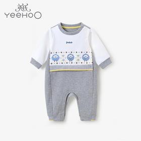 英氏-童衣类（秋）E1英针长蛤, 浅花灰, 80CM